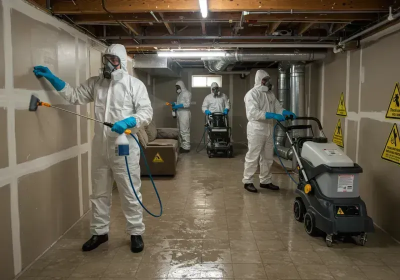 Basement Moisture Removal and Structural Drying process in Waterloo, NE